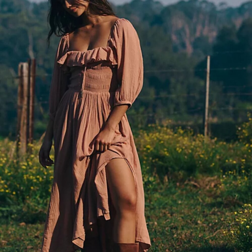 Free People Oasis Midi Dress in Tuscany (XS)